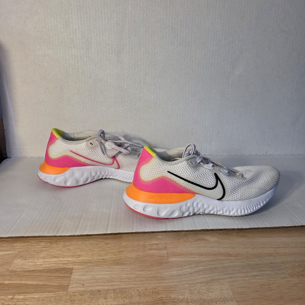 Nike Renew White and Neon Colored Athletic Shoes Size 8.5